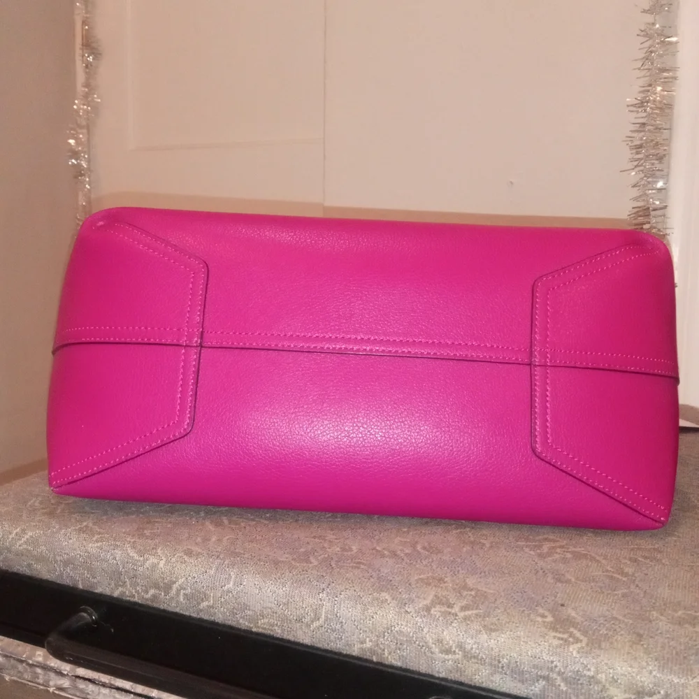 kate spade Reversible Fuchsia and White Tote with Cardholder NWOT